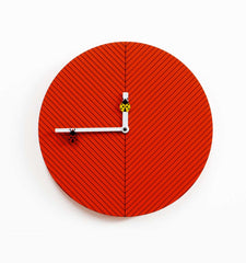  Clock - 'Time2Bugs' (Dark Orange Red) Clock by Progetti - Cuckoo Collections