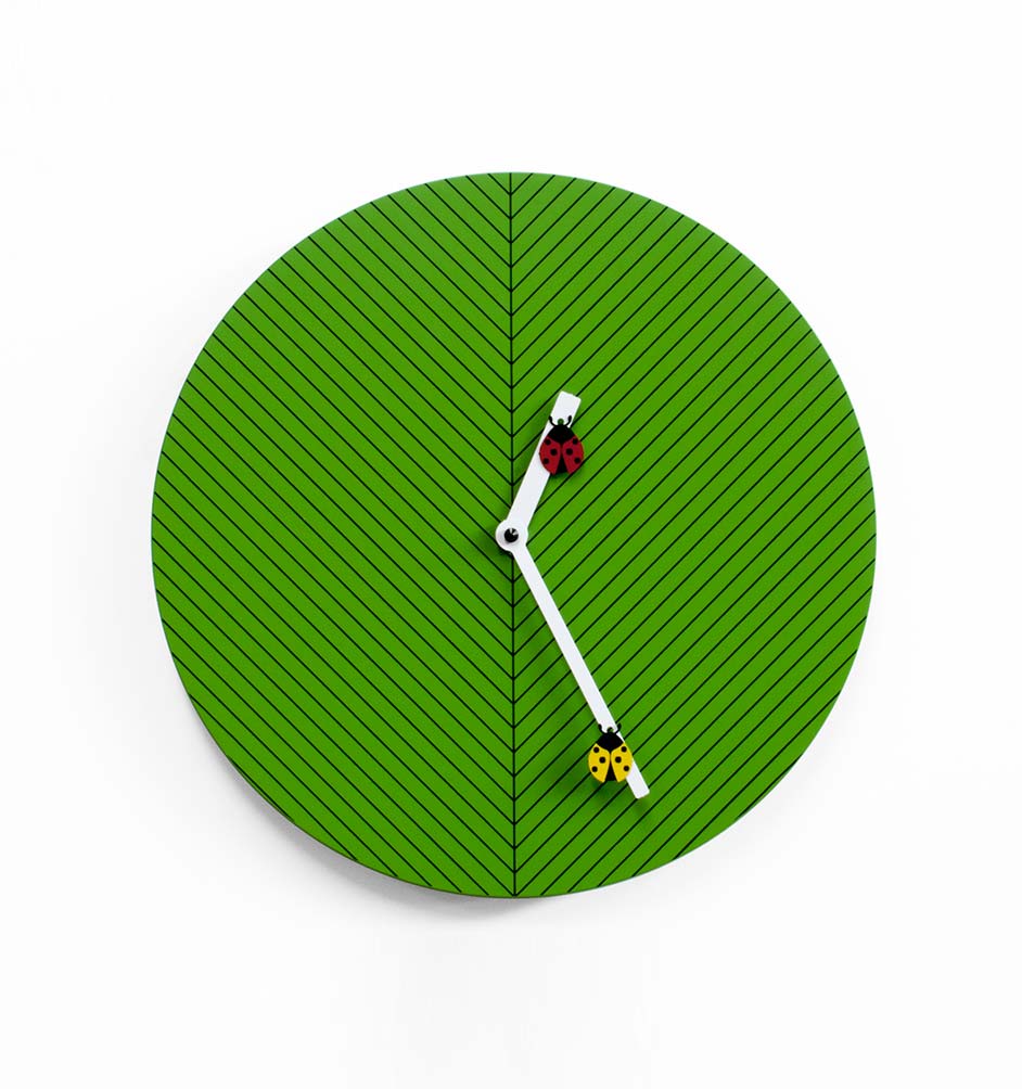 'Time2Bugs' (Green) Clock by Progetti - Cuckoo Collections