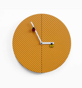  Clock - 'Time2Bugs' (Light Orange) Clock by Progetti - Cuckoo Collections