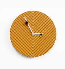  Clock - 'Time2Bugs' (Light Orange) Clock by Progetti - Cuckoo Collections