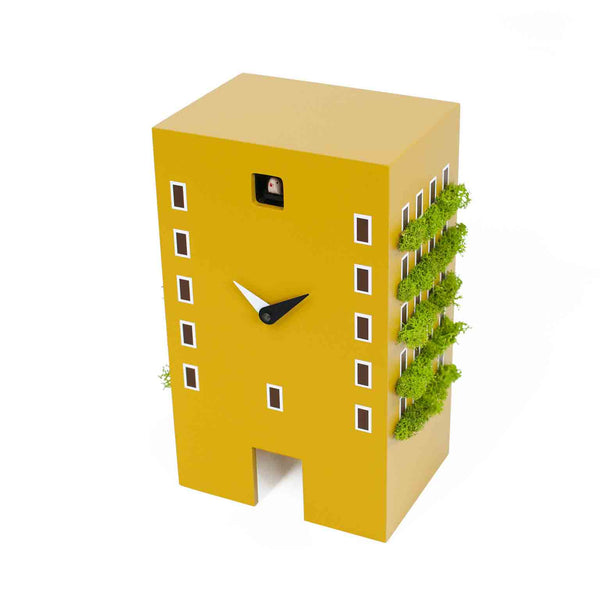  Cuckoo Clock - 'Urban' Cuckoo Clock (Yellow) by Progetti - Cuckoo Collections